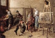 MOLENAER, Jan Miense Painter in His Studio, Painting a Musical Company ag oil painting reproduction